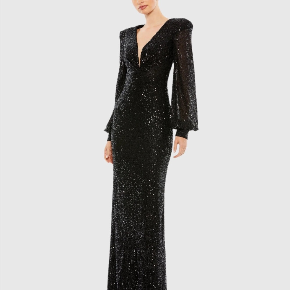 Ieena by Mac Duggar Size 16 NWT Black Sequin Elegant Dress. Size 16